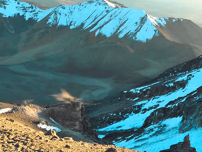 Parque natural y nevado de Chachani en la región de Arequipa